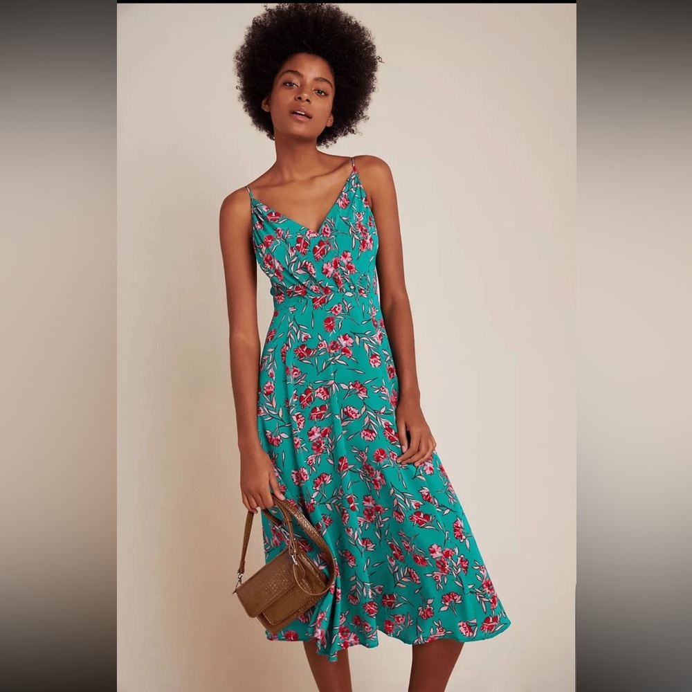 Yumi Kim for Anthropologie NWT Vienna Silk Floral Print A-Line Dress‎ Size 0